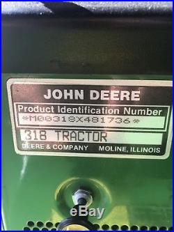 John Deere 318 316 322 330 332 Lawn and Garden tractor 50 inch mower deck