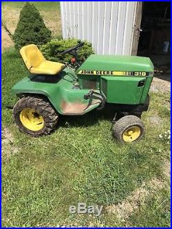 John Deere 318 Garden Tractor 3 Point Hitch PTO Remotes Tire Chains