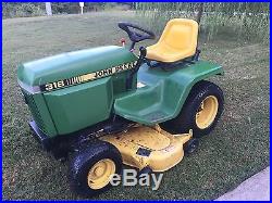 John Deere 318 Garden tractor w 46 Mower Deck