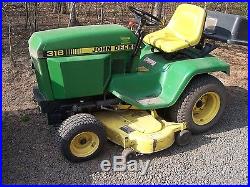 John Deere 318 Lawn & Garden Tractor & Power Flow With Bagger