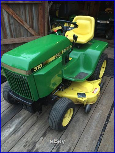 John Deere 318 Lawn Mower W/power Steering & 50 Mower Deck