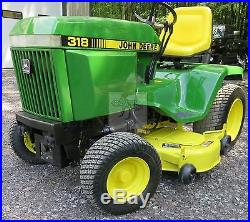 John Deere 318 Riding Lawn & Garden Tractor / Mower with 50 Deck