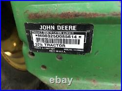 John Deere 325 18HP V-Twin 48 deck snow plow blade