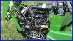 John Deere 332 Diesel Garden Tractor Mower Hydraulics Power Steering! Garaged