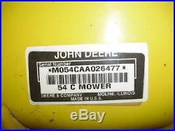 John Deere 345 mower deck 54