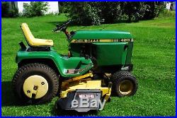 John Deere 420 Garden Tractor/2 Stage Snowblower/Deck New 24.5 Honda Motor