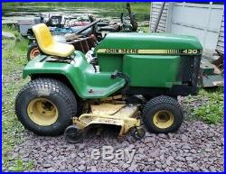 John Deere 430 diesel garden tractor with 60 inch deck not running