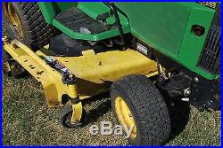 John Deere 445 riding lawn mower garden tractor, 60 deck rebuilt engine, nice