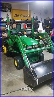 John Deere 455 Garden Tractor With Loader 60 Deck 3 Pt Hitch 22 HP Diesel Pto