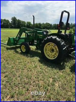 John Deere 5105 tractor, loader and new rotary cutter