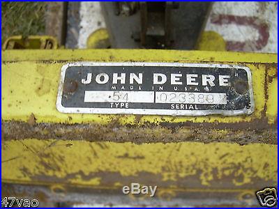 John Deere 54 Hydraulic lift Snow/Dirt Blade/Plow 140 300 316 317 318 322 332