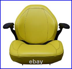 John Deere Lawn Mower Seat with Armrests Yellow 335 345 415 425 445 455 F710 F725