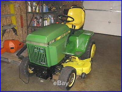 John deere 332 diesel tractor w/ Snow Blower