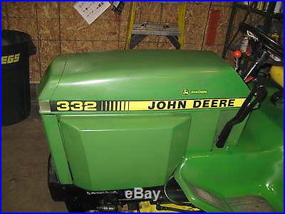 John deere 332 diesel tractor w/ Snow Blower