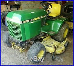 John deere 420 lawn tractor mower