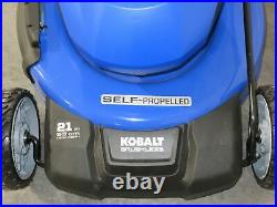 Kobalt 80-Volt Brushless 21-in Self-Propelled Electric Lawn Mower (Tool Only)