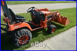 Kubota BX2200 4wd utility tractor with loader, blade, belly mower, low hours, NICE