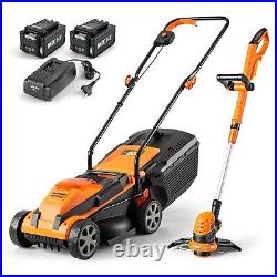 LawnMaster 20VMWGT 24V Max 13-inch Lawn Mower and Grass Trimmer 10-inch Combo