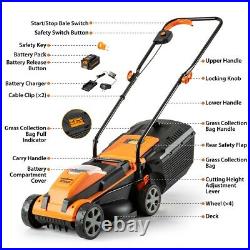 LawnMaster Cordless Lawn Mower Lithium-Ion 24V 13-Inch 4.0Ah Battery