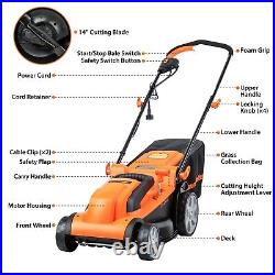 LawnMaster MEB1114K Electric Corded Lawn Mower 15-Inch 11AMP