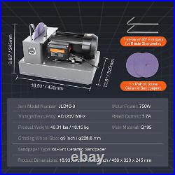 Lawn Mower Blade Sharpener 1HP 750W with 9-inch Ceramic Grinding Wheel
