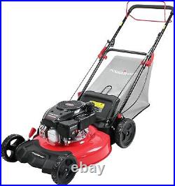 Lawn Mower Self Propelled Gas, 21-Inch Steel Deck 170cc Engine 3-in-1 Mulch, Bag