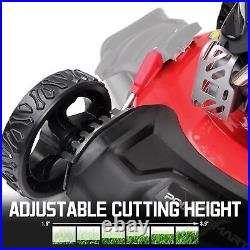 Lawn Mower Self Propelled Gas, 21-Inch Steel Deck 170cc Engine 3-in-1 Mulch, Bag