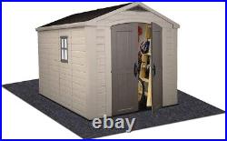Meitola Outdoor Storage Shed Mat, Waterproof and 8' x 6', Brown, Gray, Black