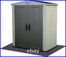 Meitola Outdoor Storage Shed Mat, Waterproof and 8' x 6', Brown, Gray, Black