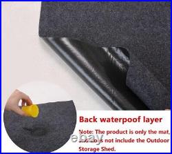 Meitola Outdoor Storage Shed Mat, Waterproof and 8' x 6', Brown, Gray, Black