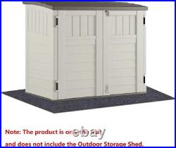 Meitola Outdoor Storage Shed Mat, Waterproof and 8' x 6', Brown, Gray, Black