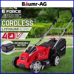 NEW Baumr-AG 40V Cordless Lawn Mower Electric Lawnmower Lithium Battery Powered