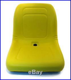 New Yellow HIGH BACK SEAT for John Deere Lawn Mower Models 325 335 345 415 425