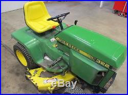 Original john deere 322 garden tractor lawn mower 50 deck 318 332 420 430