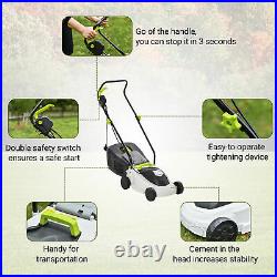 Outsunny Electric Rotary Lawn Mower with 25L Grass Box, 3-Level Height Adjust