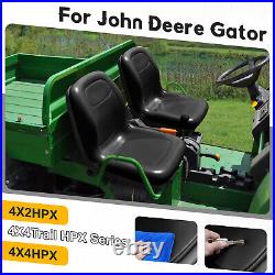 Pair Black Seats For John Deere Gator 4X2 HPX 4X4 HPX and 4X4 Trail HPX Series