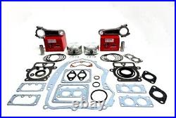 Piston Kits, Rods, & Gasket Set Rebuild Fits Briggs V Twin Intek 44 Model #