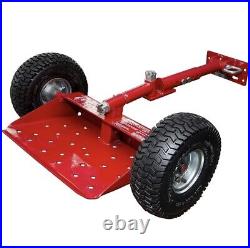 RED Jungle Jim's Jungle Wheels Two Wheel Stand On Mower Sulky