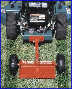 RED Jungle Jim's Jungle Wheels Two Wheel Stand On Mower Sulky