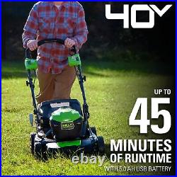 Restored Greenworks LMF414 Brushless Cordless Self-Propelled Lawn Mower 40V