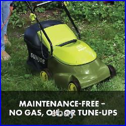 Restored Sun Joe MJ401E Electric Lawn Mower With Grass Bag 14-Inch 12 Amp