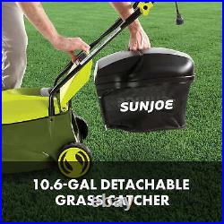 Restored Sun Joe MJ401E Electric Lawn Mower With Grass Bag 14-Inch 12 Amp