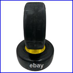 SET of 2 13x5.00-6 Flat Free Wheel 5/8 Inch Axle, 5.75 Inch Symmetrical Hub