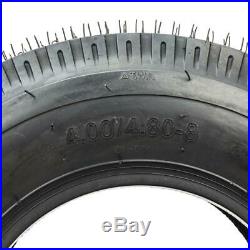 SET of (2) 4.80/4.00-8 4PR Bias Trailer Tires 4.80-8 4.80x8