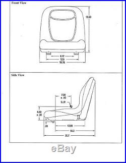 Seat Replaces John Deere AM136044 X300 304 320 x324 340 360 500 520 530 534 #AQ2