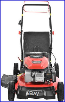 Self Propelled Lawn Mower Gas Powered 21 Bag Discharge Mulch Height Adjustable