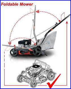 Self Propelled Lawn Mower PowerSmart 127CC engine 17 3-in-1 Gas Lawn Mowers