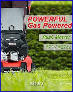Self Propelled Lawn Mower PowerSmart 127CC engine 17 3-in-1 Gas Lawn Mowers