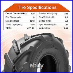 Set 2 18x9.50-8 Lawn Mower Tires Heavy Duty 4Ply 18x9.5-8 Tubeless Tractor Tyres