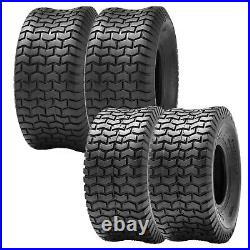 Set 4 15x6-6 20x8-8 Lawn Mower Tires 4Ply Tubeless Heavy Duty Replacement Tyres